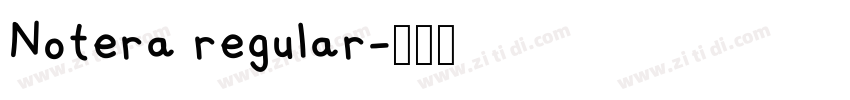Notera regular字体转换